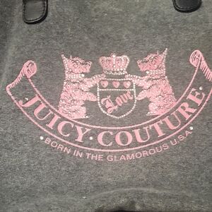 Juicy Couture Gray Tote with Pink Crest